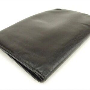 Gucci Long Wallet G logos Brown Black leather Mens Authentic Used F1440